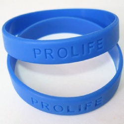 Silicone Bracelet with debossed imprint