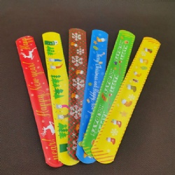 Funny PVC Slap Bracelet with full color imprint